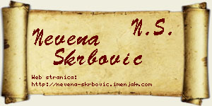 Nevena Škrbović vizit kartica